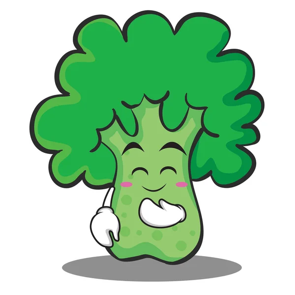Ruměnec brokolice charakter kreslený styl — Stockový vektor