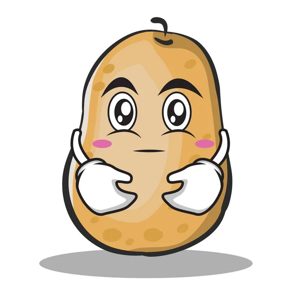 Hugging potato character cartoon style — Stock Vector