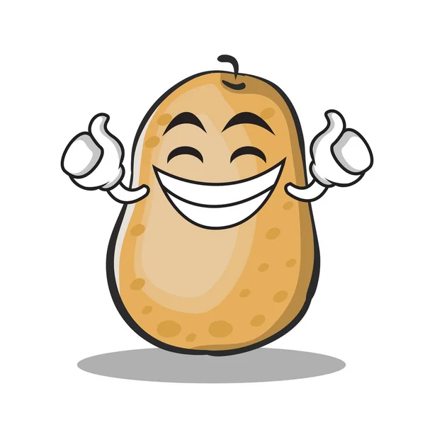 Ylpeä peruna merkki sarjakuva tyyli — vektorikuva