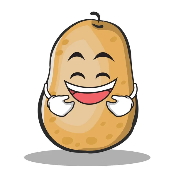 Lachen aardappel cartoon tekenstijl — Stockvector