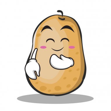 Allık patates karakter karikatür tarzı