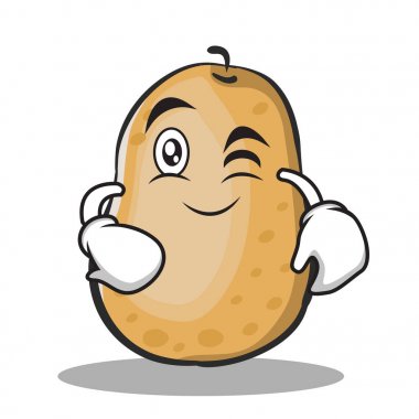 Wink patates karakter karikatür tarzı