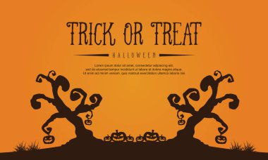 Ağaç stili arka plan ile Halloween
