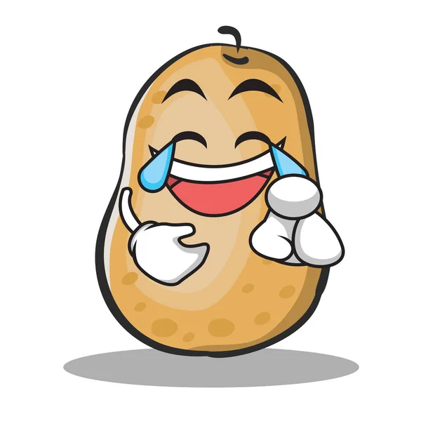 Stylu cartoon charakter ziemniaków radość — Wektor stockowy