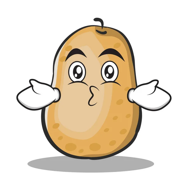 Beijar batata personagem desenho animado estilo —  Vetores de Stock