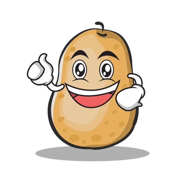 Hevesli patates karakter karikatür tarzı — Stok Vektör