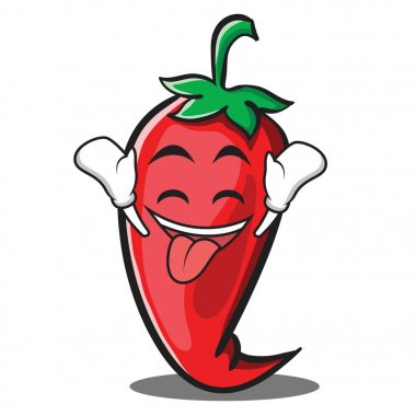 Kendinden geçmiş kırmızı biber karakter karikatür