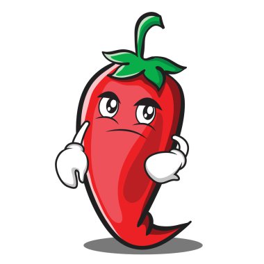 Karışık kırmızı biber karakter karikatür