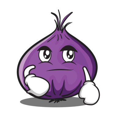 Smirking kırmızı soğan karakter karikatür