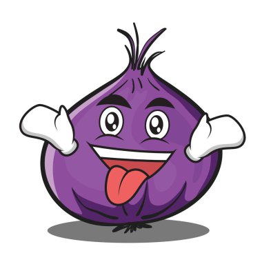 Çılgın kırmızı soğan karakter karikatür