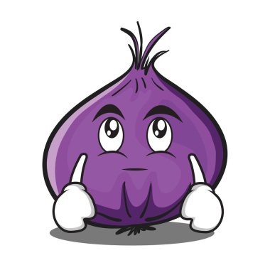 Göz roll kırmızı soğan karakter karikatür