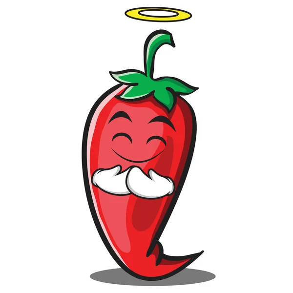 Innocent personnage de chili rouge dessin animé — Image vectorielle