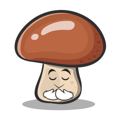 Mantar karakter karikatür dua