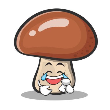 Sevinç yüz mantar karakter karikatür