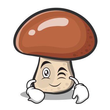 Wink mantar karakter karikatür