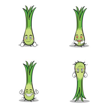 Karakter pırasa çizgi film seti