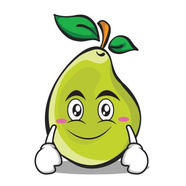 Gülümsemek yüz armut karakter karikatür