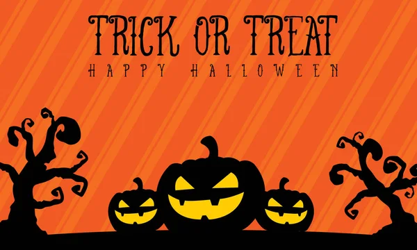 Halloween háttér ijesztő tök — Stock Vector