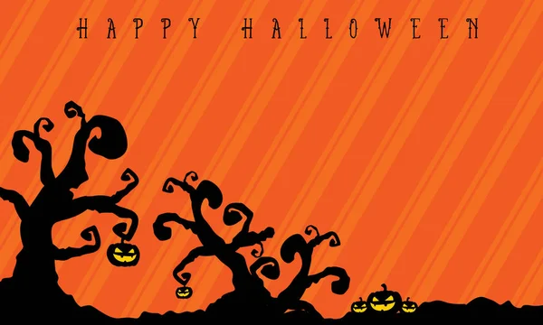 Halloween Hintergrund mit Baumstil — Stockvektor