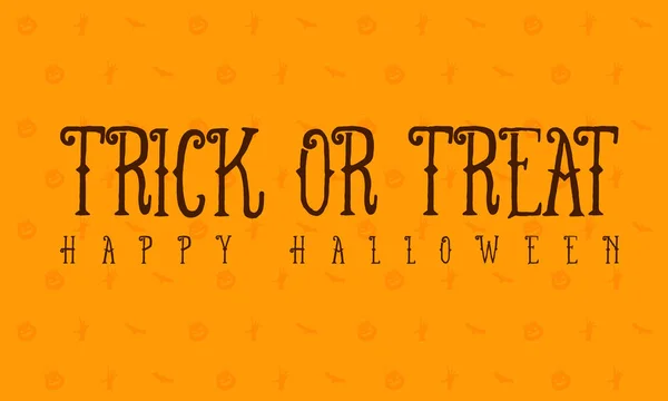 Halloween fogás vagy élvezet kártya — Stock Vector