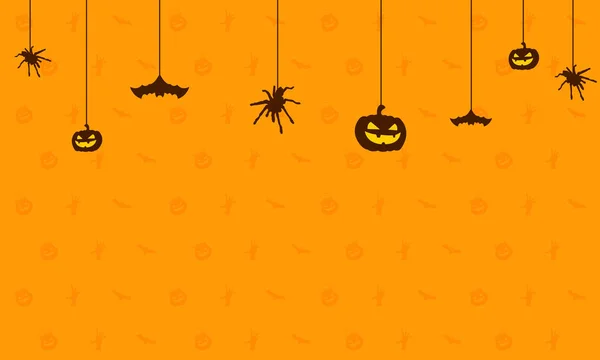 mutlu halloween turuncu zemin üzerine