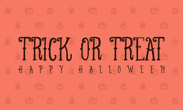Halloween fogás vagy élvezet háttér — Stock Vector