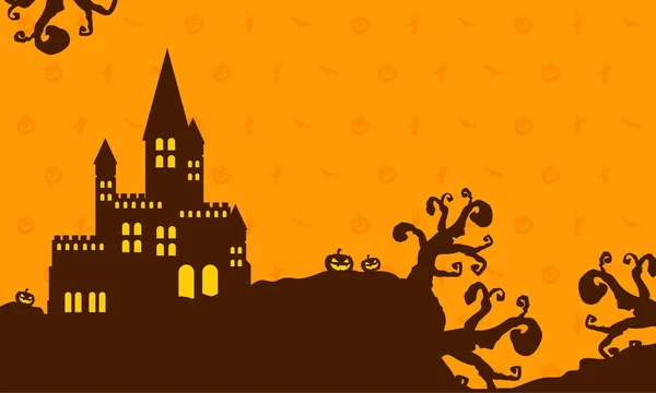 Fondo del castillo oscuro para Halloween — Archivo Imágenes Vectoriales