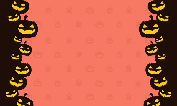 Halloween pompoen ontwerp achtergrond — Stockvector