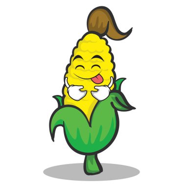 Tatlı Mısır karakter karikatür dil