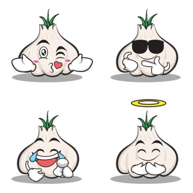 Koleksiyon sarımsak çizgi film karakterini ayarlamak