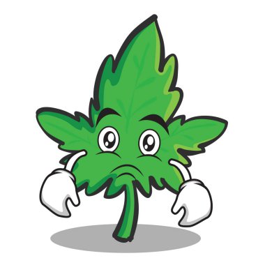 Üzgün yüz esrar karakter karikatür