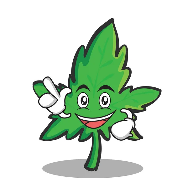 Tener una idea de marihuana personaje de dibujos animados — Vector de stock