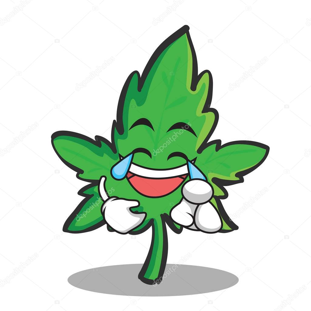 Joy face marijuana character cartoon