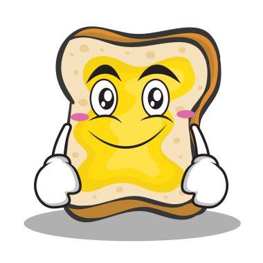 Gülümsemek yüz ekmek karakter çizgi film