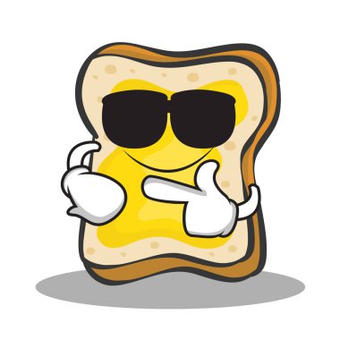 Süper cool ekmek karakter çizgi film