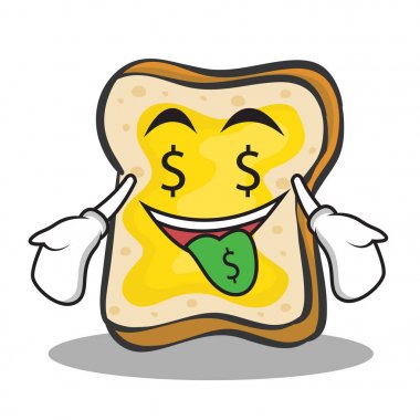 Para ağız yüz ekmek karakter çizgi film