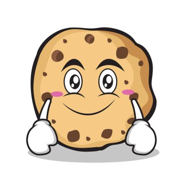 Gülümsemek yüz tatlı kurabiye karakter karikatür