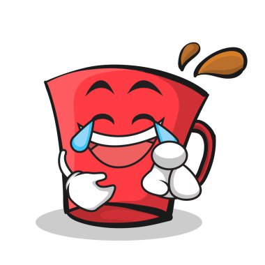 Sevinç yüz kırmızı cam karakter karikatür