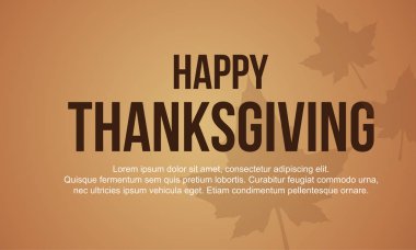 Mutlu Şükran günü akçaağaç yaprağı arka plan