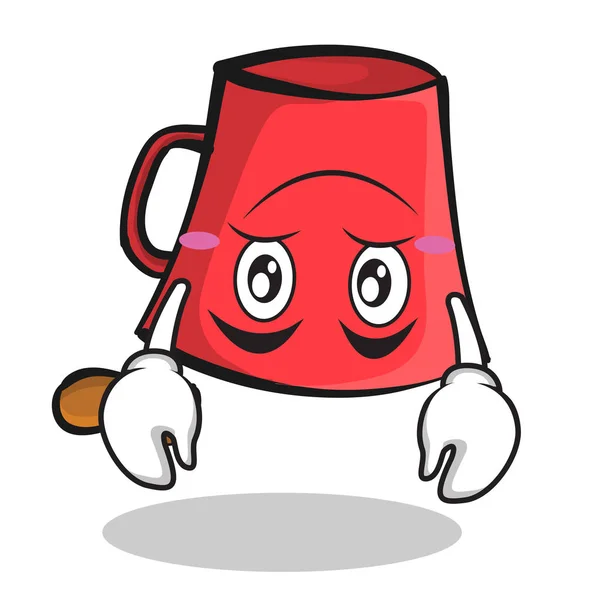 Dibujos animados al revés personaje de cristal rojo — Vector de stock