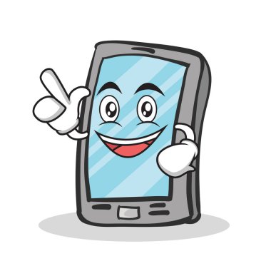 Bir fikir smartphone çizgi film karakteri var