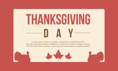 Şükran günü stil tebrik kartı