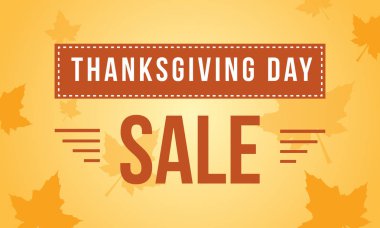 Mutlu Şükran günü kartı sarı arka plana sahip