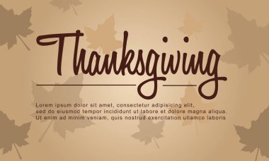 Şükran ile sonbahar arka plan stili