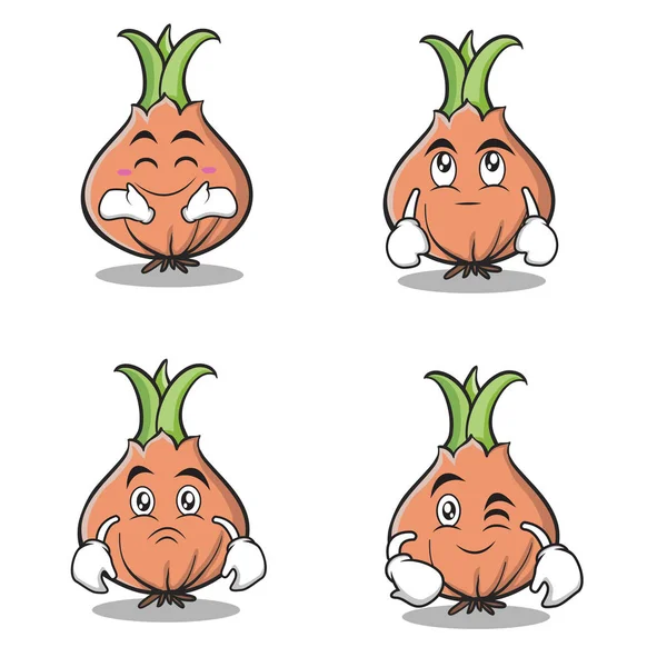 Soğan karakter karikatür küme