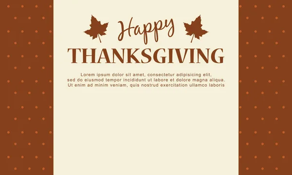 Happy Thanksgiving Day Card Hintergrund — Stockvektor