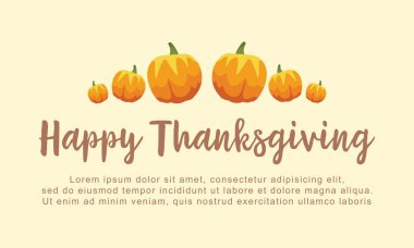 Şükran günü için tebrik kartı stili