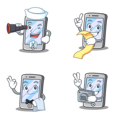 Denizci menü garson fotoğrafçılık ile iphone karakter kümesi