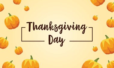 Stil arka plan ile kabak Şükran günü kartı