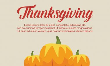 Mutlu Şükran günü arka plan kart stili